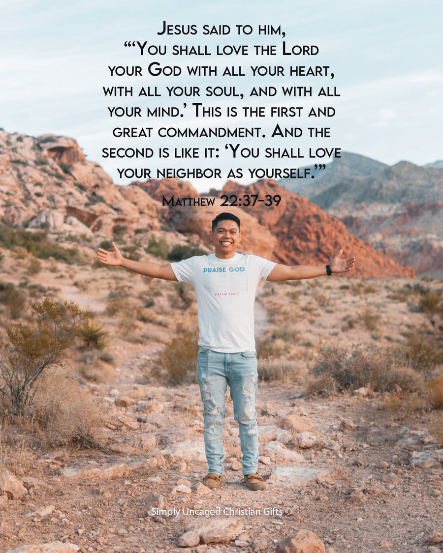 Matthew 22:37-39 Personalized Photo Verse