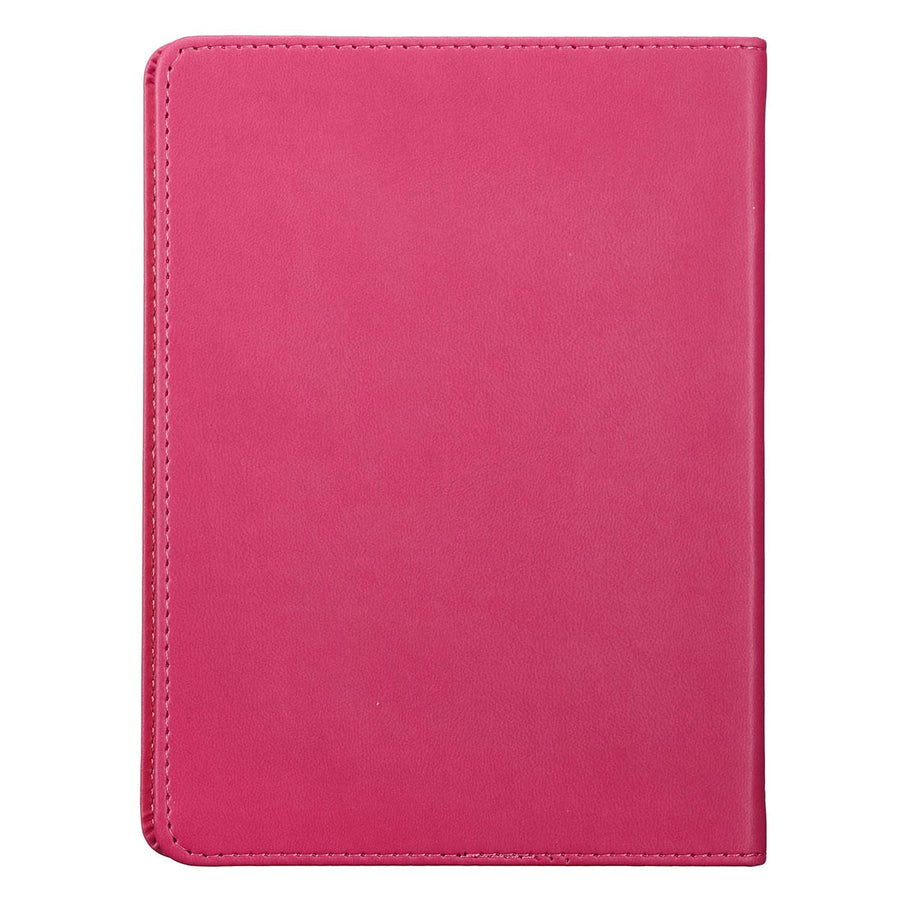 Personalized Journal Custom Text Blessed Is She Handy-Sized LuxLeather Pink