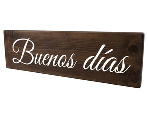 Buenos Días Spanish Wood Decor