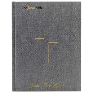 Personalized The Jesus Bible ESV Edition Cloth Over Board Gray