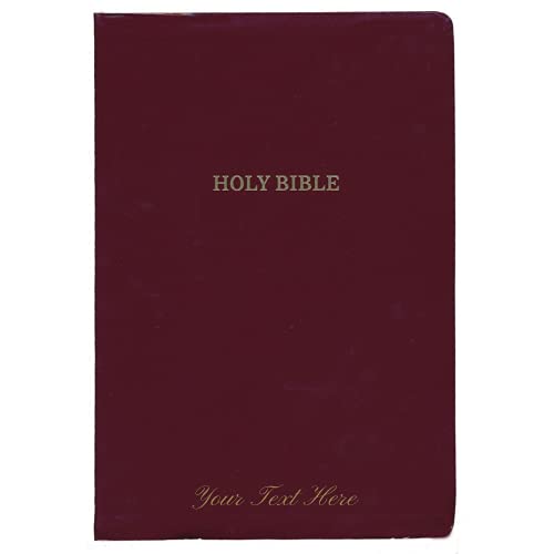 Personalized KJV Reference Bible Super Giant Print Burgundy Indexed