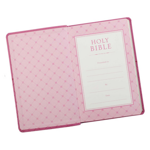 Personalized Bible Custom Text Your Name KJV Gift Edition Pink Faux Leather King James Version