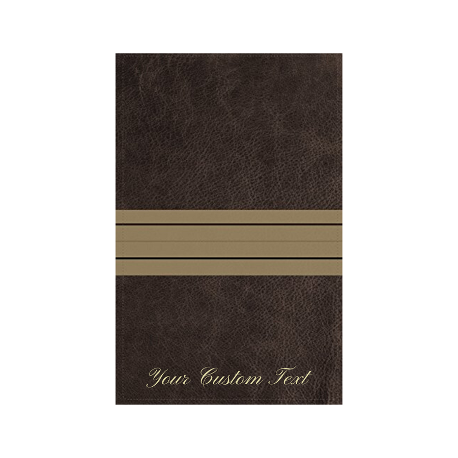 Personalized NIV Thinline Bible Large Print Leathersoft Chocolate/Tan New International Version