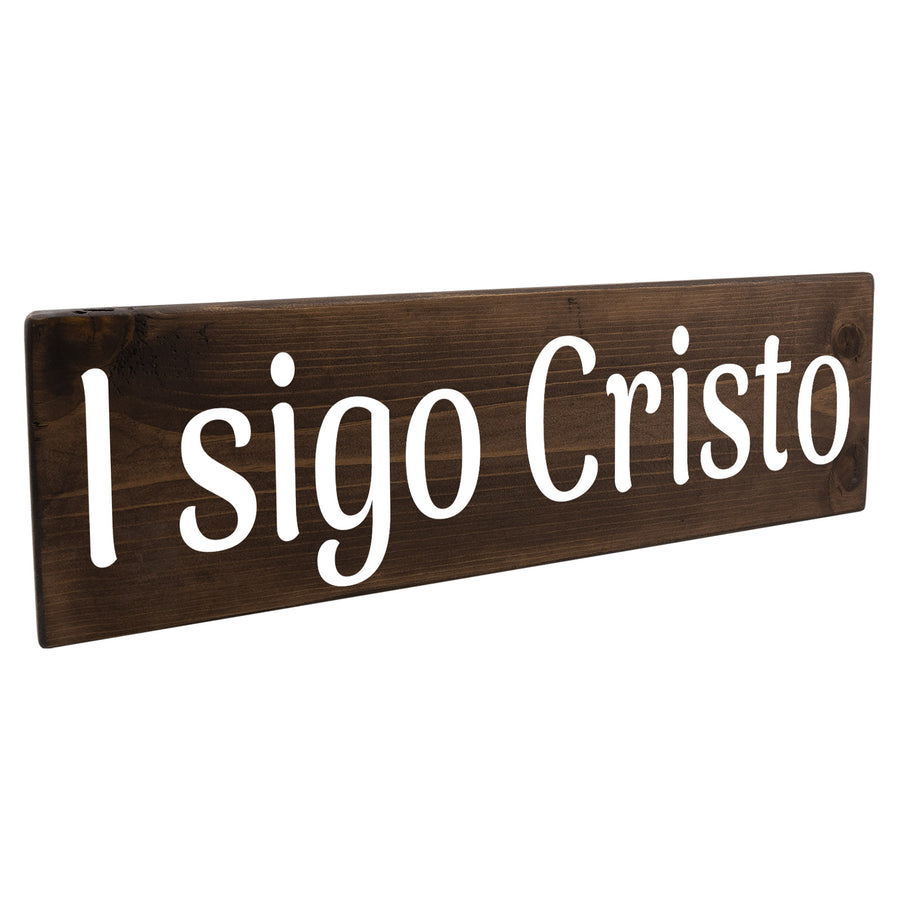 I sigo Cristo Spanish Wood Decor