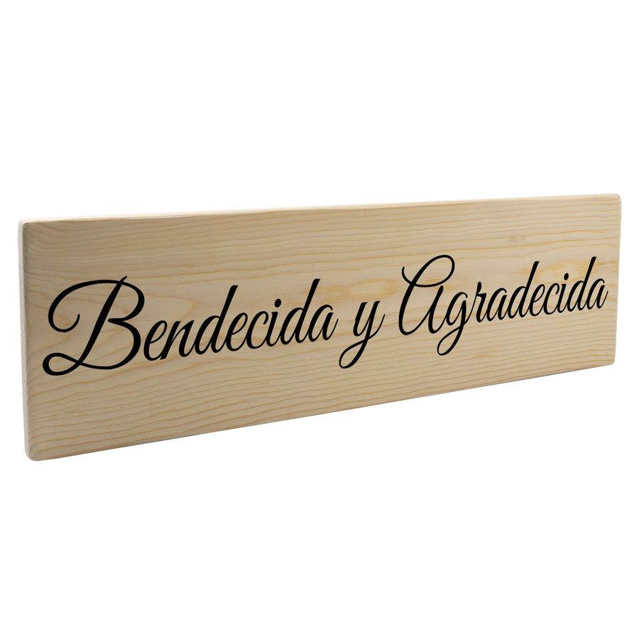 Blessed And Grateful Spanish Wood Decor