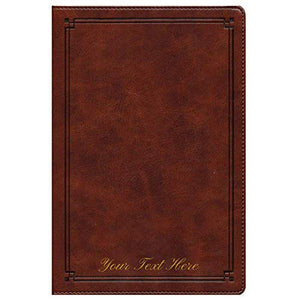 Personalized NKJV Comfort Print Study Bible Imitation Leather Mahogany