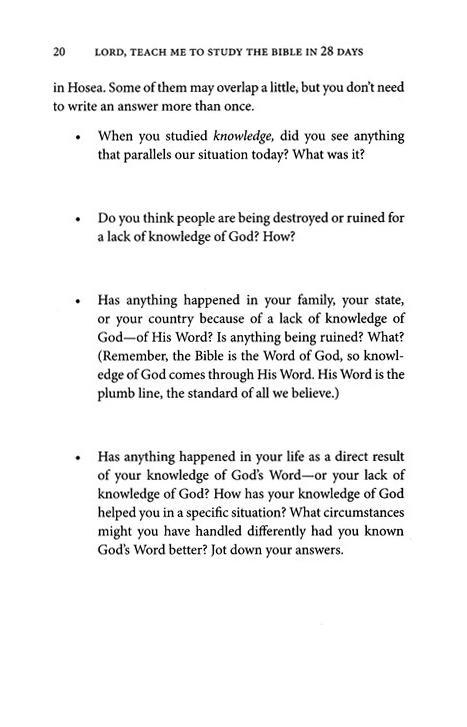 Lord, Teach Me To Study The Bible In 28 Days - Kay Arthur