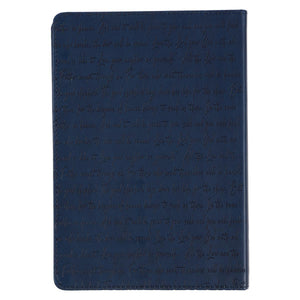 Words of Jesus for Daily Living Blue Faux Leather Devotional - Jan De Wet