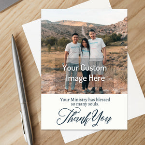 Personalized Ministry Appreciation Card Custom Your Photo Image Upload Your Text Greeting Card, Pastor, Ministers, Church Staff, Volunteers