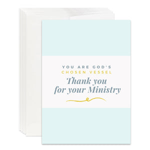 Ministry Thank You Appreciation Card for Pastor, Minister, Church