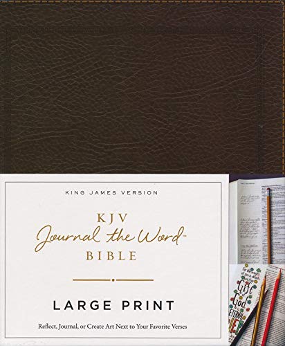 Personalized KJV Journal The Word Bible Large Print Red Letter Bonded Leather Brown