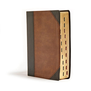 Personalized CSB Tony Evans Study Bible Indexed LeatherTouch Black/Brown Christian Standard Bible