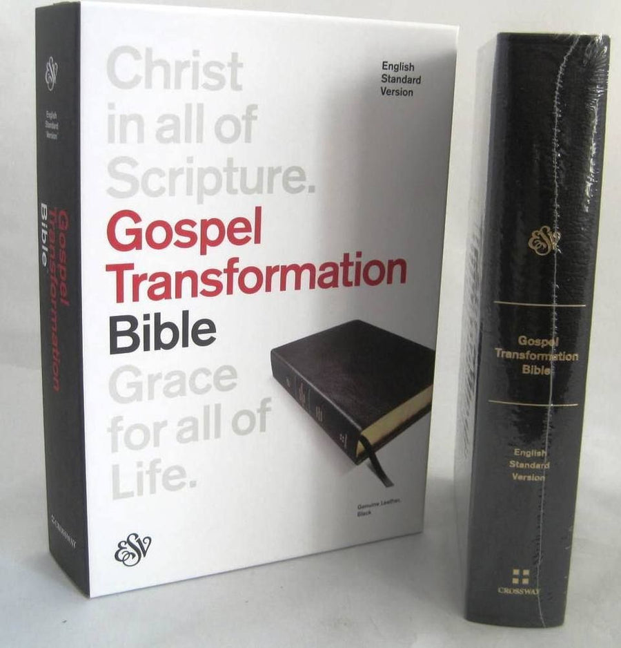 Personalized ESV Gospel Transformation Bible Genuine Leather Black