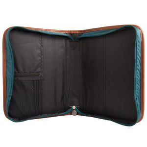 Classic Quilt Stitched Micro-Fiber Bible / Book Cover (Medium, Teal)
