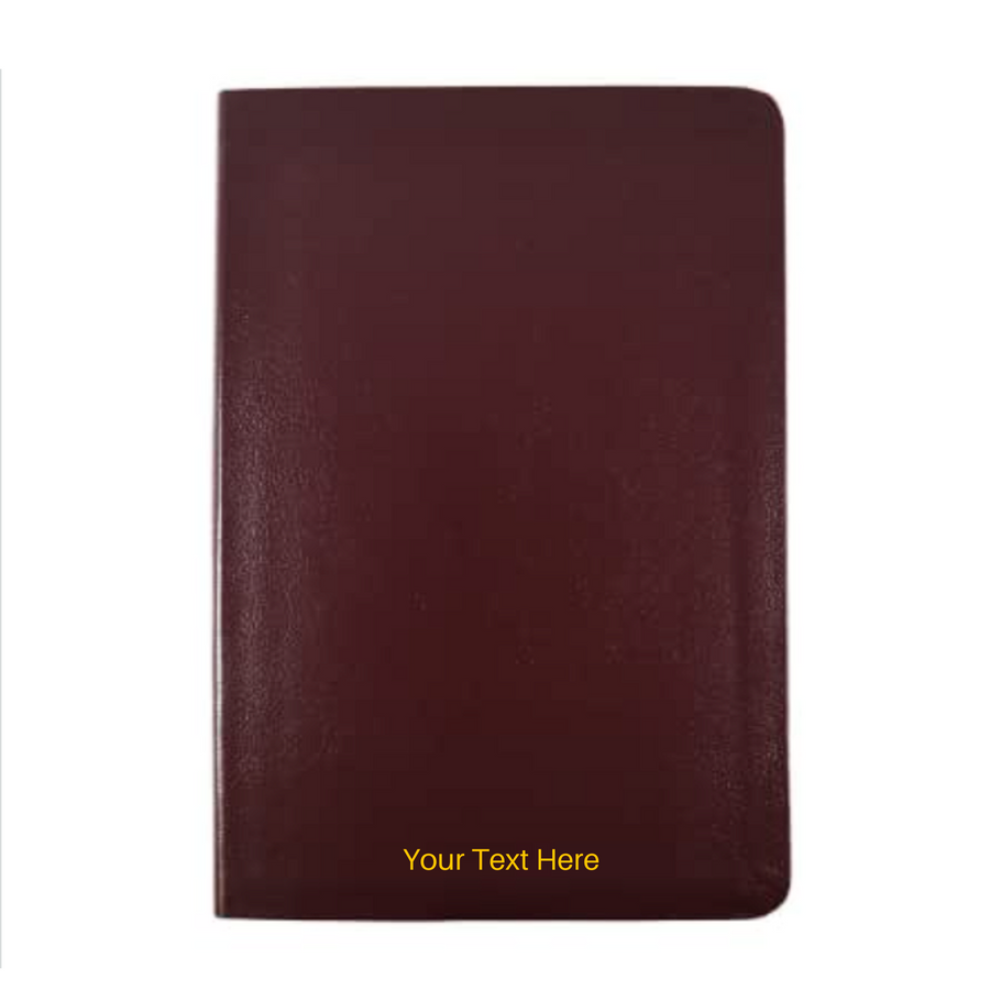 Personalized NASB 1995 Text Thinline Large Print Bible Red Letter Edition Burgundy Bonded Leather