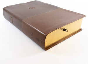 Personalized The Amplified Study Bible Leathersoft Brown Large Print