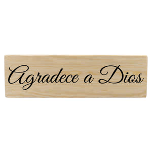 Agradece a Dios Spanish Wood Decor