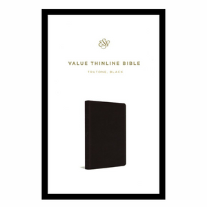 Personalized ESV Value Thinline Holy Bible TruTone Black Soft Leather Imitation