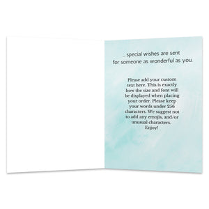 Personalized Happy Birthday Card Custom Your Photo Image Upload Your Text Greeting Card