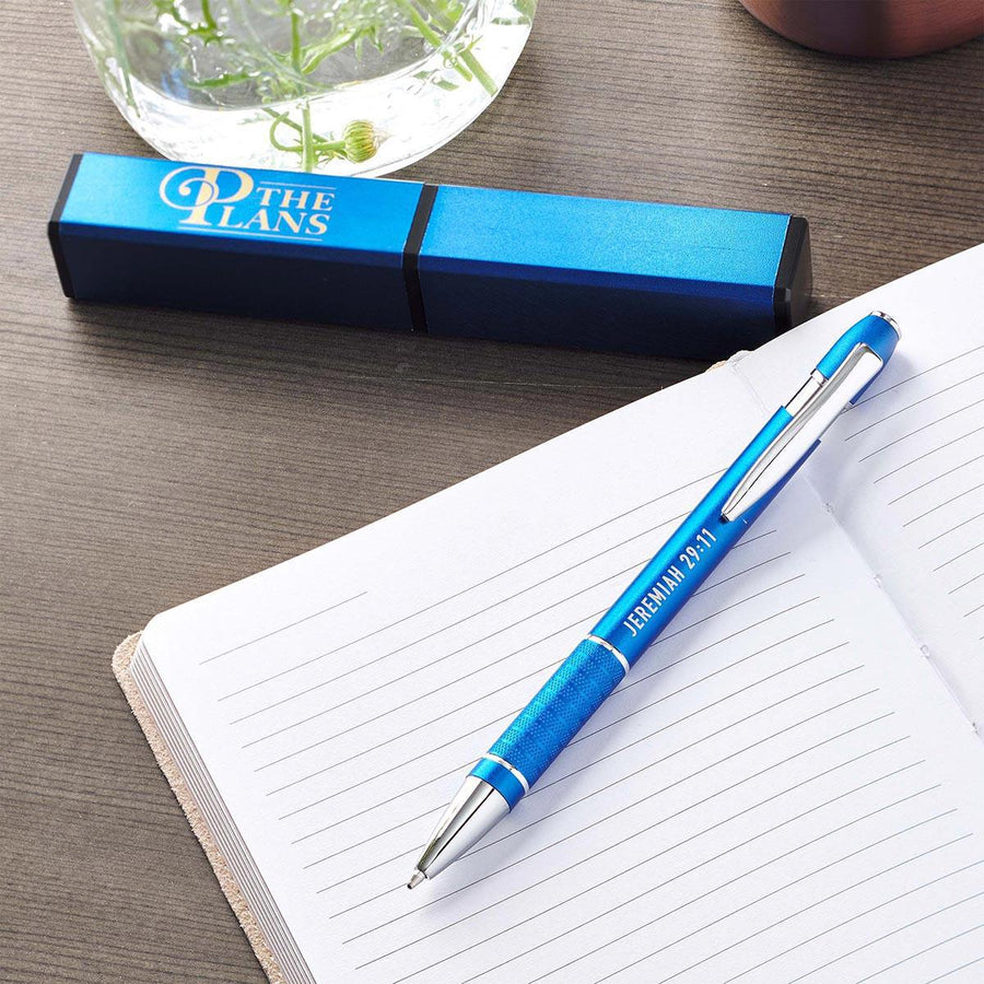 The Plans Jeremiah 29:11 Blue Pen & Gift Case for Graduates