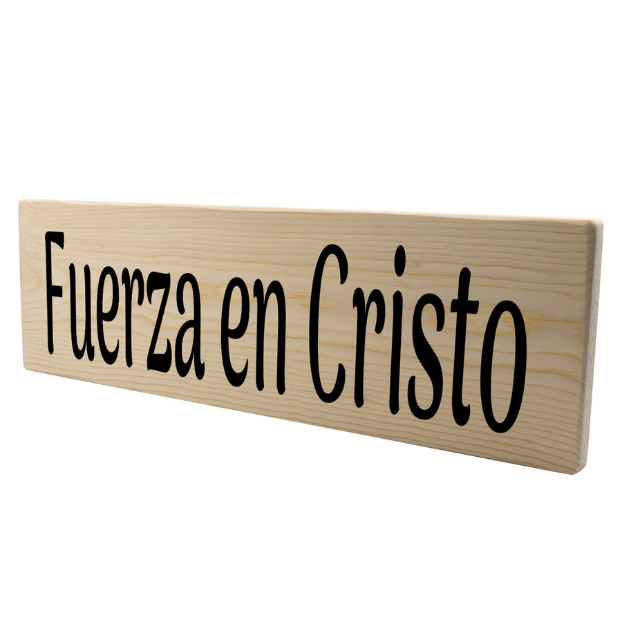 Fuerza en Cristo Spanish Wood Decor