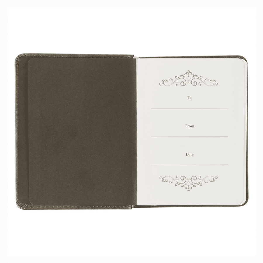 Personalized Custom Text Your Name Daily Prayers for Graduates Devotional Gray Faux Leather