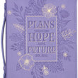 Load image into Gallery viewer, Jeremiah 29:11 Faux Leather Hope and Future Purple Personalized Bible Cover for Women
