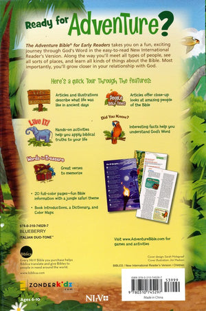 Personalized NIrV Adventure Bible for Early Readers Blueberry New International Reader's Version