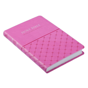 Personalized Bible Custom Text Your Name KJV Gift Edition Pink Faux Leather King James Version