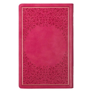 Personalized KJV Pink Faux Leather Deluxe Gift Bible Thumb Indexed King James Version