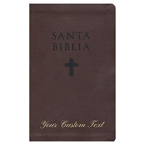 Personalizada Biblia Letra Grande Tam. Personal RVR 1960 Piel Imit. Marron