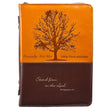 Load image into Gallery viewer, Philippians 4:1 Faux Leather Brown Personalized Bible Cover for Women
