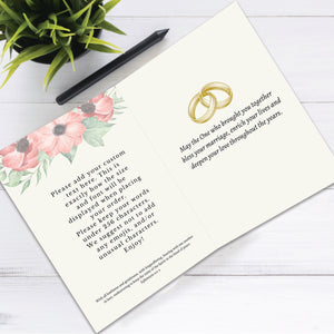 Personalized Christian Wedding Card for Marriage Custom Your Photo Image Upload Your Text Greeting Card