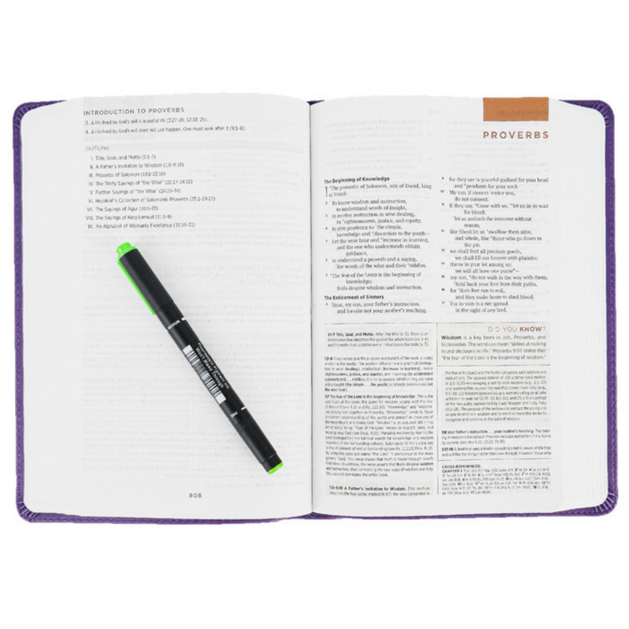 Personalized ESV Student Study Bible TruTone Lavender Emblem Design English Standard Version