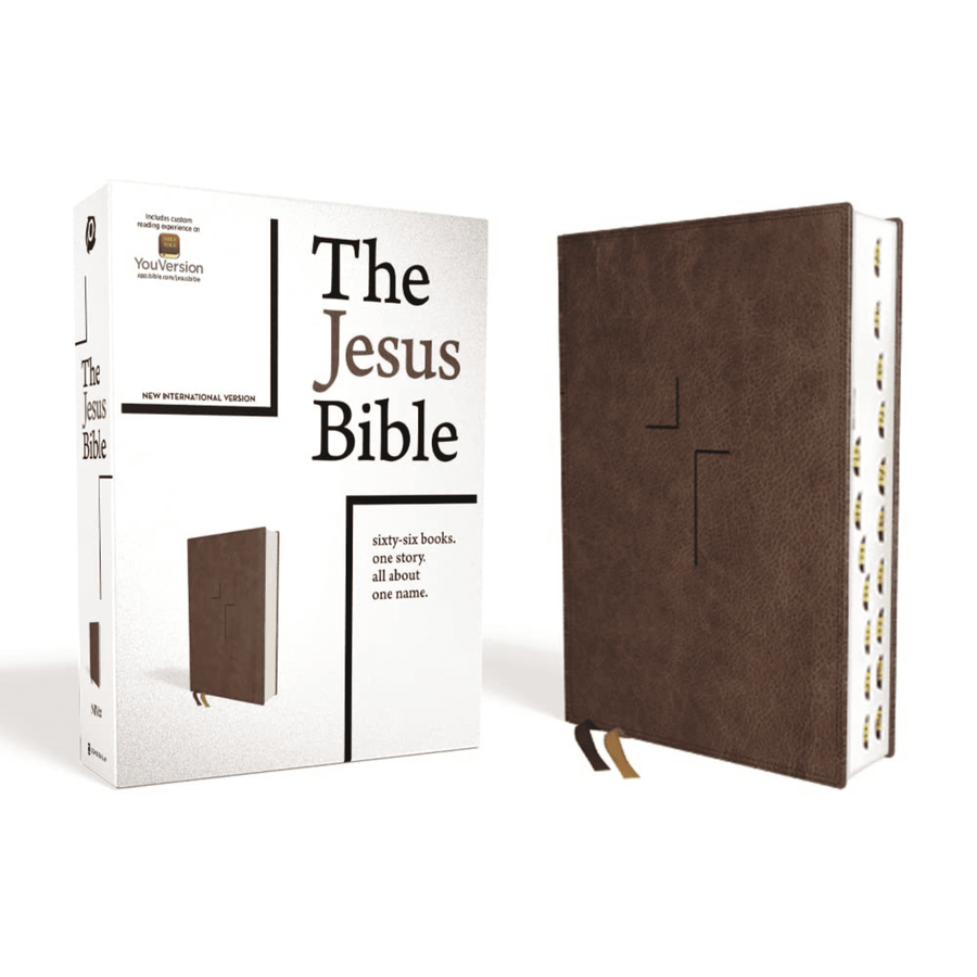 Personalized NIV The Jesus Bible Indexed Leathersoft Brown