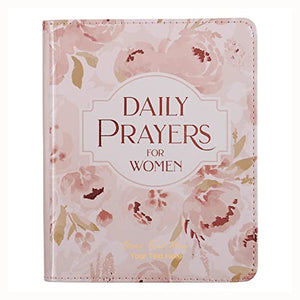 Personalized Custom Text Your Name Daily Prayers for Women Devotional Pink Floral Faux Leather