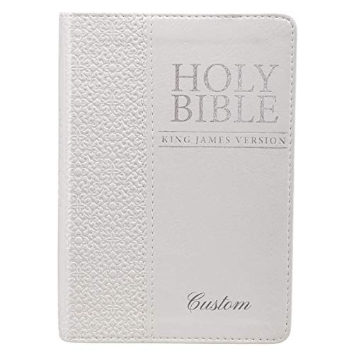 Personalized KJV SMALL Compact Pocket Edition Bible LuxLeather White