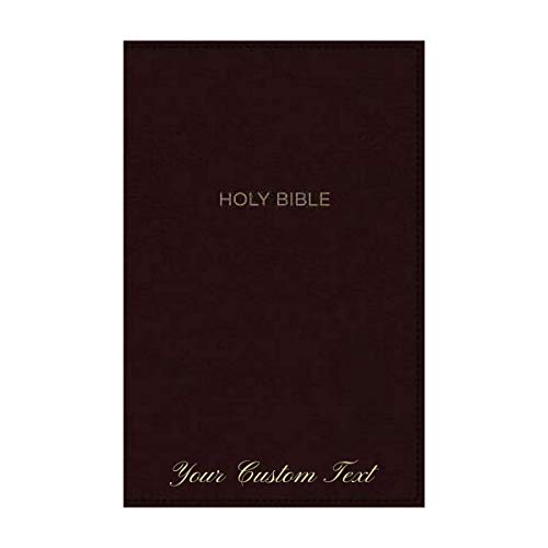 Personalized Custom Text NKJV Large Print Thinline Bible Leathersoft Burgundy New King James Version