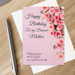 Christian Mom Birthday Card for Mom Card Christian Birthday Card, Christian Gift for Mother Woman Her Birthday