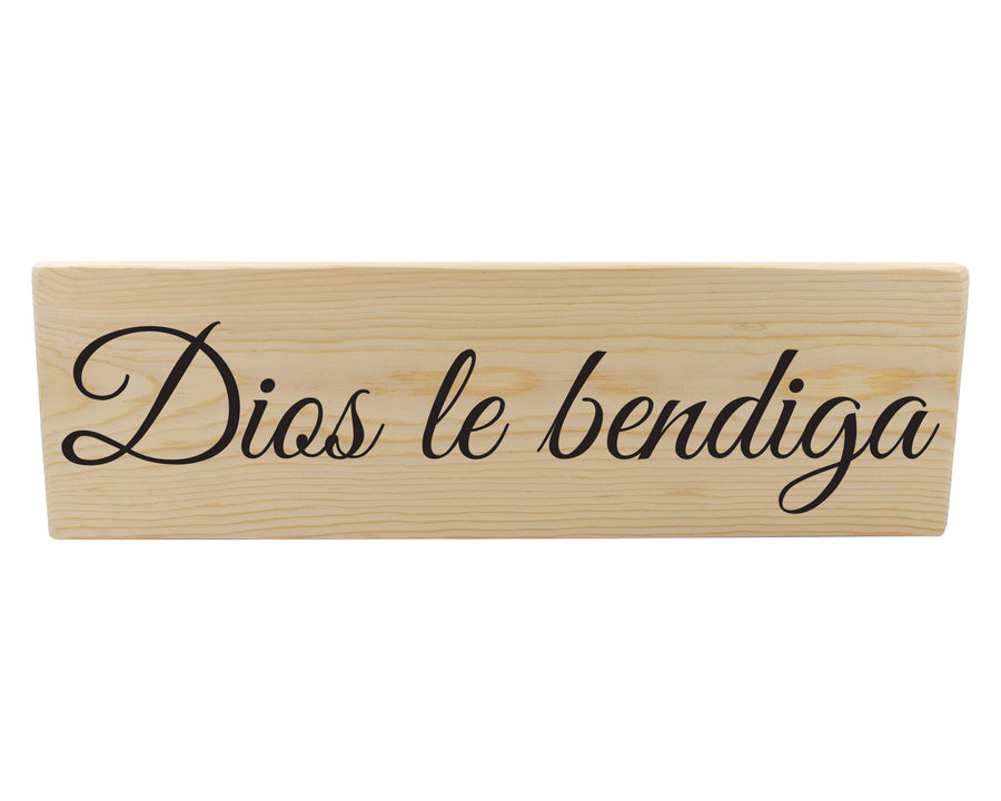 Dios Le Bendiga Spanish Wood Decor