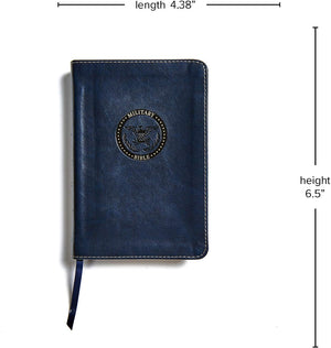 Personalized CSB Military Bible Navy Blue LeatherTouch