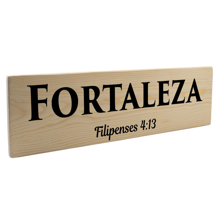 Fortaleza Filipenses 4:13 Spanish Wood Decor