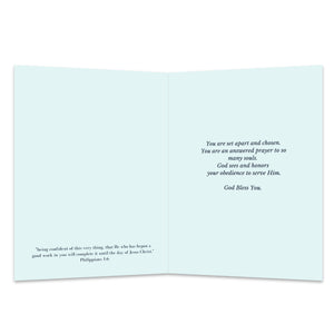 Ministry Thank You Appreciation Card for Pastor, Minister, Church