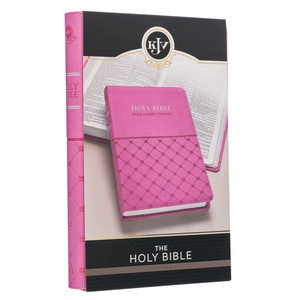 Personalized Bible Custom Text Your Name KJV Gift Edition Pink Faux Leather King James Version