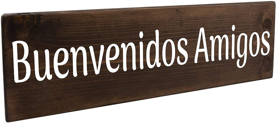 Buenvenidos Amigos Spanish Wood Decor