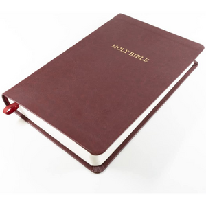 Personalized KJV Thinline Bible Comfort Print Burgundy Leathersoft