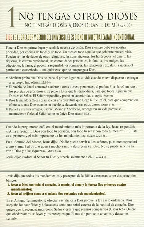 Los Diez Mandamientos Folleto (10 Commandments Spanish Pamphlet)