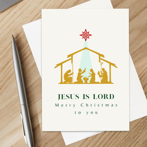 Christian Jesus Is Lord Christmas Card