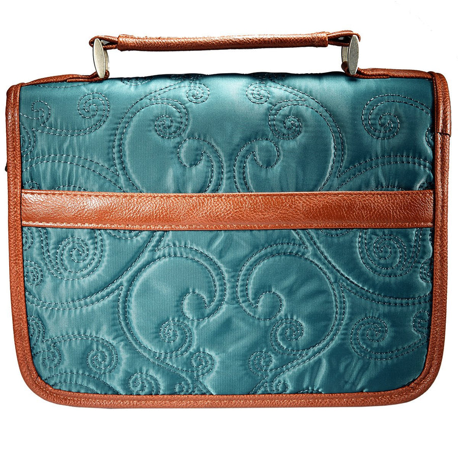 Classic Quilt Stitched Micro-Fiber Bible / Book Cover (Medium, Teal)