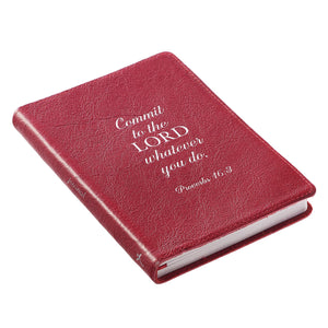 Commit to the Lord Red Full Grain Leather Journal